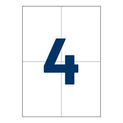 Verzendlabels A4 - 4 per vel - 105 x 148,5 mm - per 200 vellen
